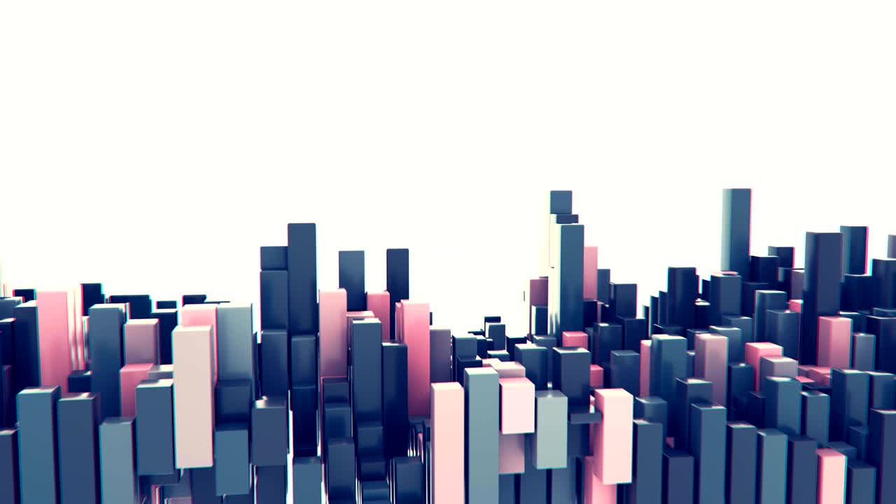 4K Abstract Bar Graph Blocks. | Premium Stock Video Footage