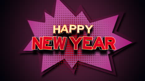 Happy-New-Year-cartoon-text-with-dots-on-purple-texture