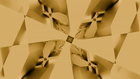 Golden Geometric Abstract Pattern