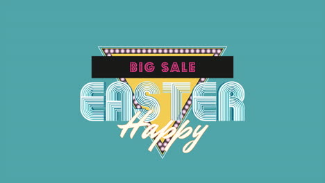 Happy-Easter-and-Big-Sale-with-retro-triangle-on-green-gradient