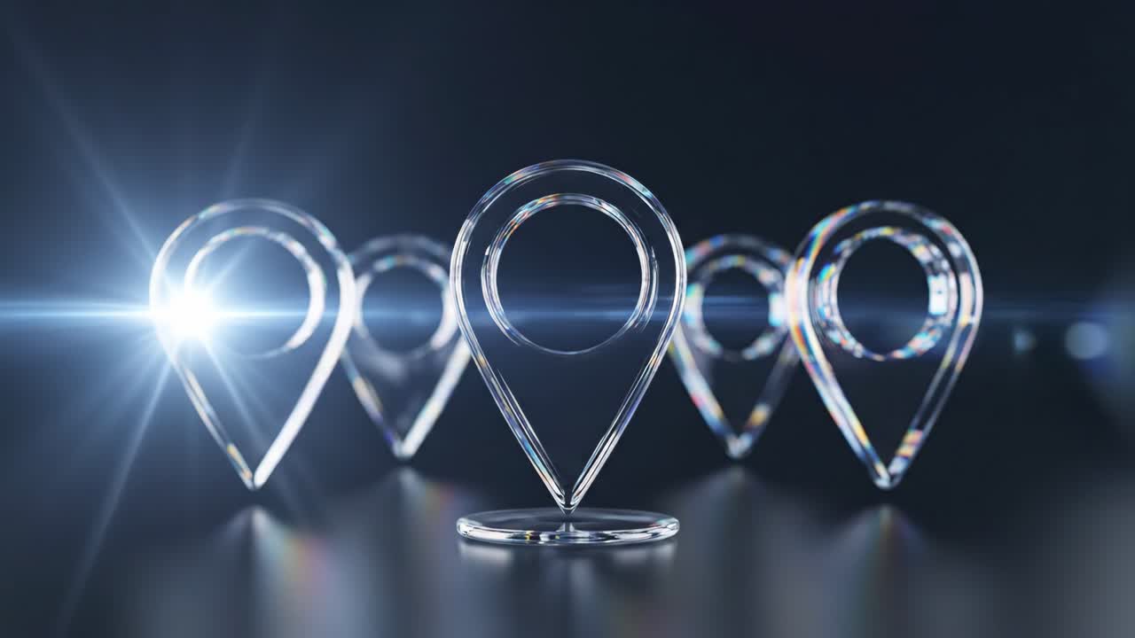 Elegant Glass Map Pins for Modern Navigation