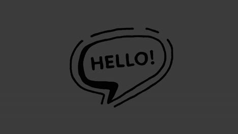 simple speech bubble with greeting