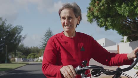 senior woman enjoying free time outdoors