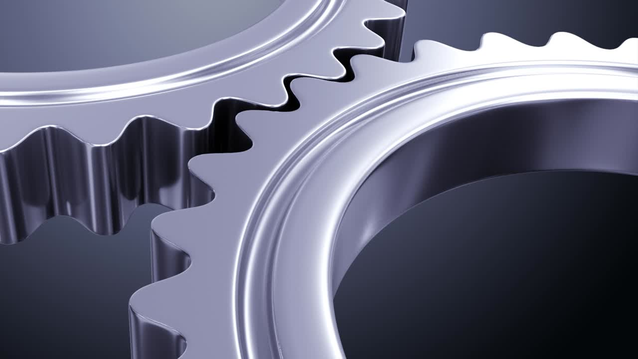 video de fondo industrial con engranajes. animación en 3d.