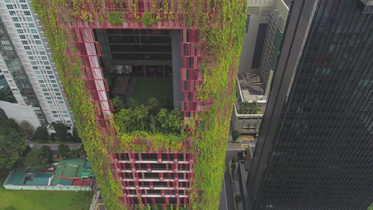 Vertical Garden Skyscrapers in a City