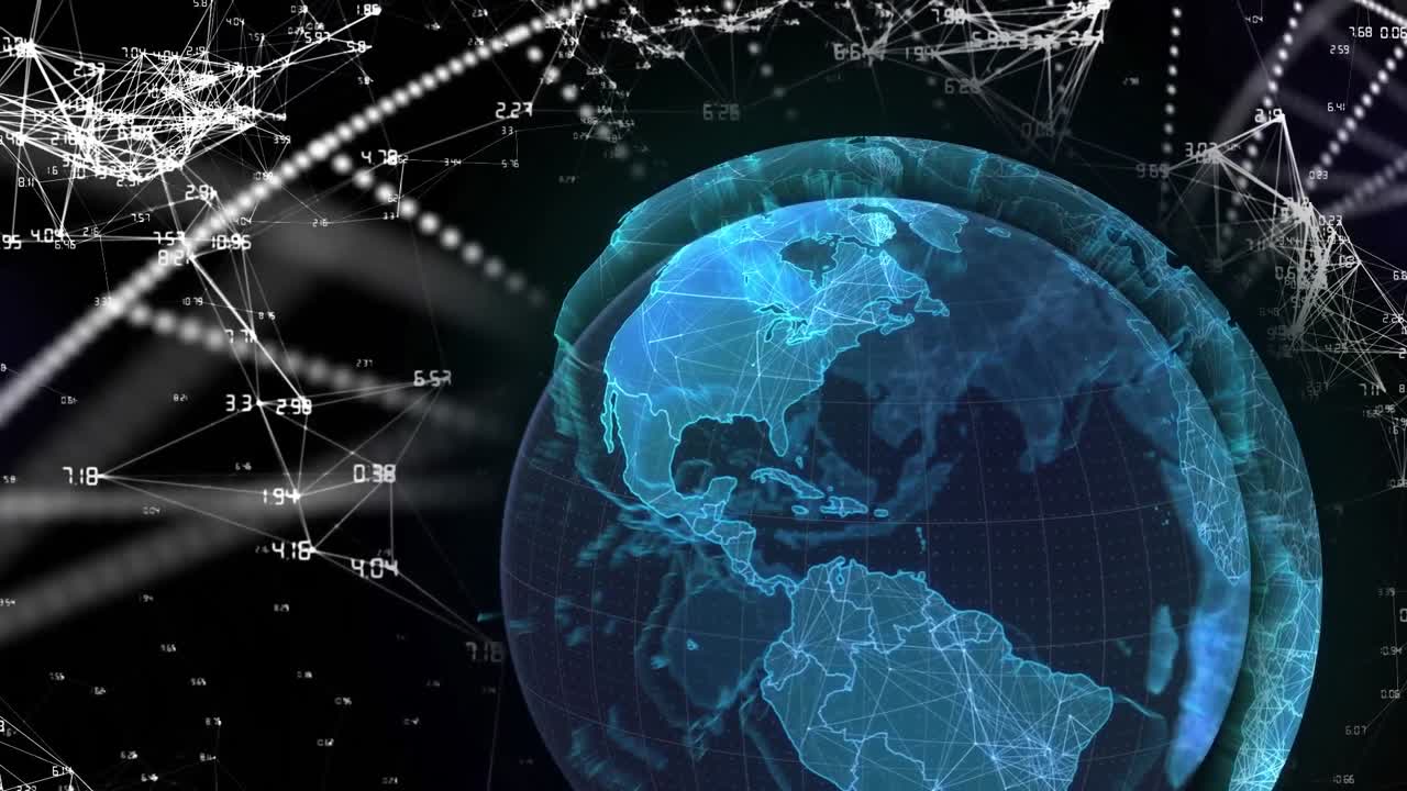 アニメーション・オブ・グローブ・オーバー・ネットワーク・オブ・コネクション・アンド・データ処理