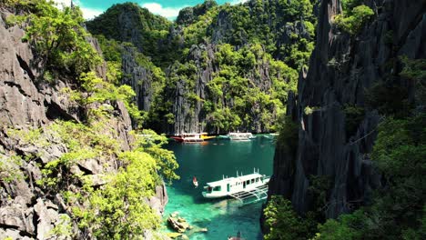 4k drone enters twin lagoon, coron, palawan philippines