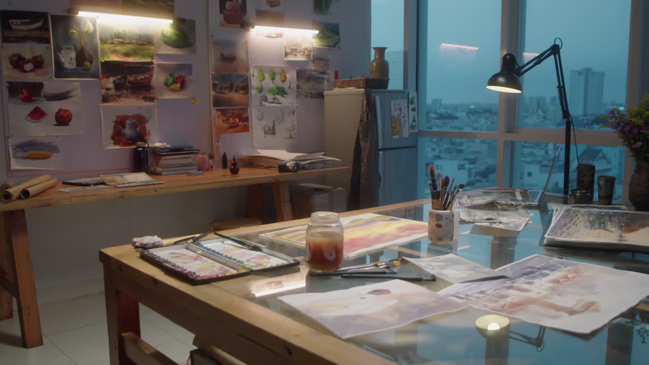 Workplace of Artist in Studio