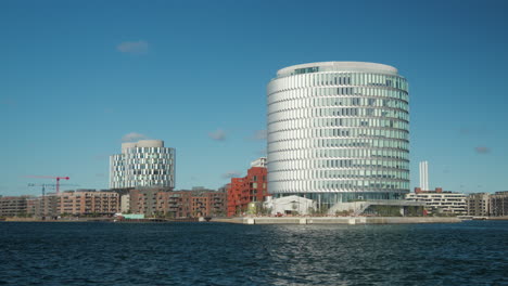 modern architecture on waterfront