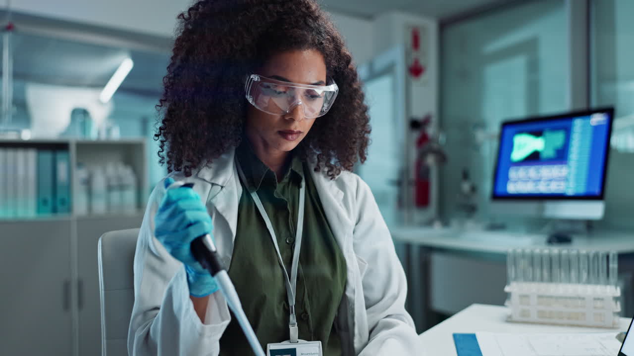 Scientist Conducting Experiment in Laboratory