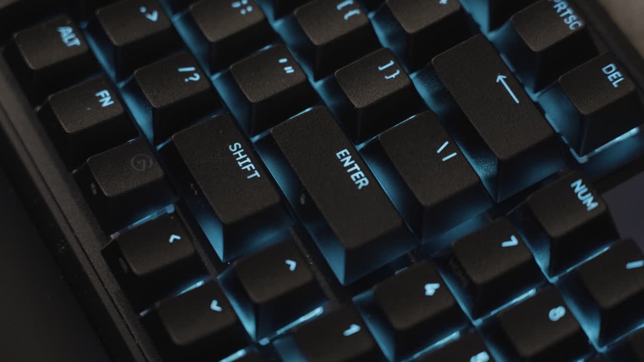 New caps installed on an RGB keyboard
