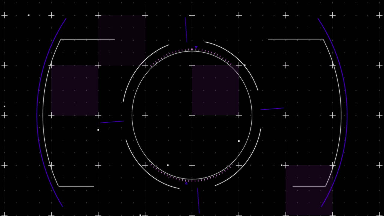 黒い背景のスコープスキャンのアニメーション