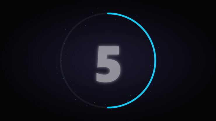 Digital Countdown Timer with Circular Progress Indicator