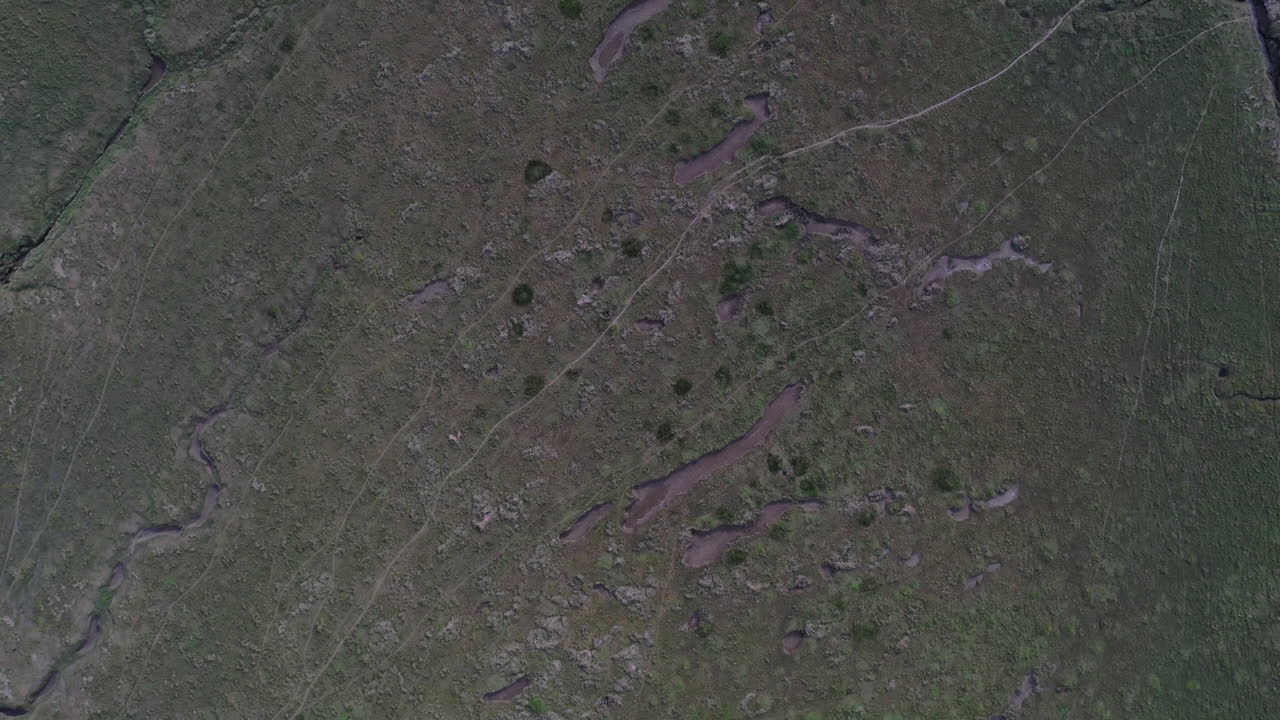 vista aérea de pájaro de los patrones creados por la marea en una bahía costera