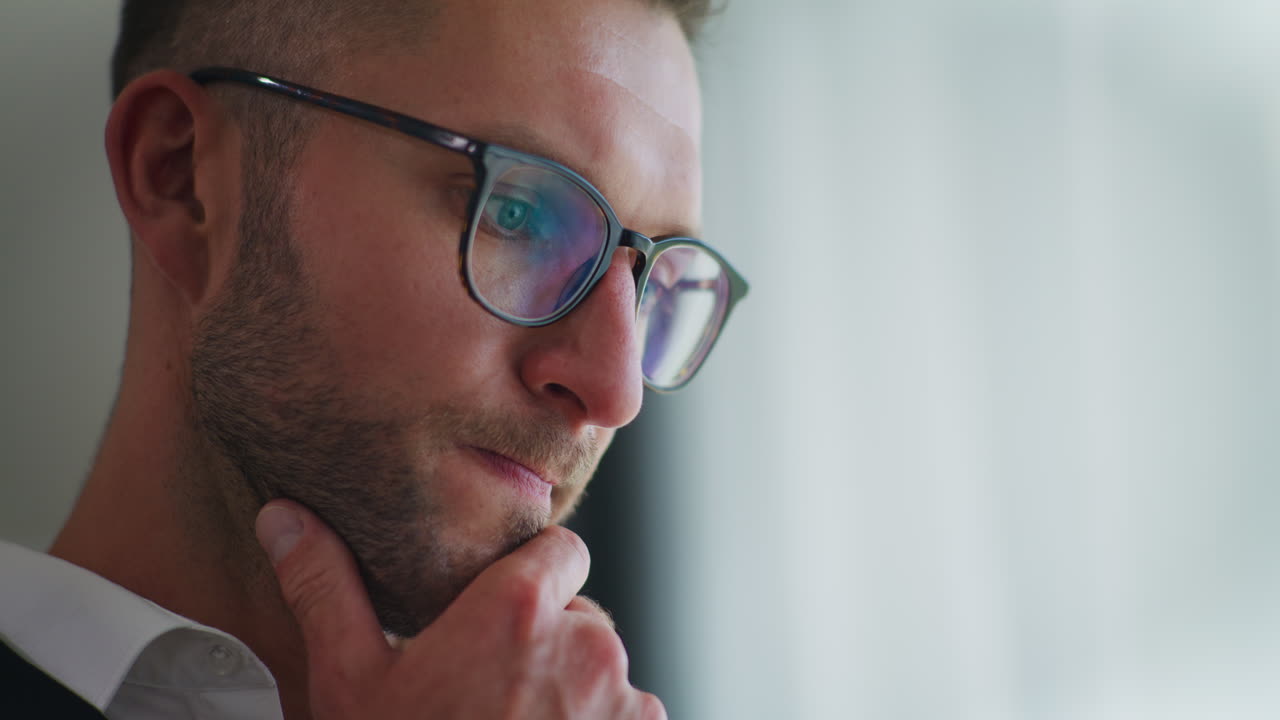 Pensive Businessman Wondering