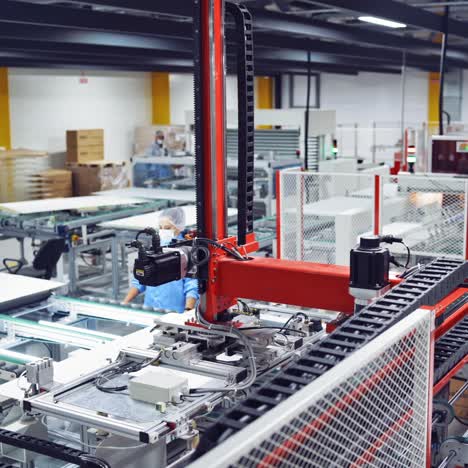 industrial robot working in factor