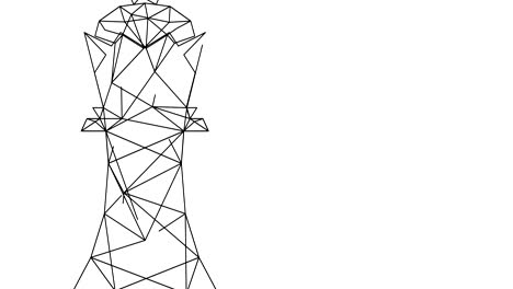estructura de marco de color negro, diseño de concepto de estrategia de negocios, ilustración aislada en fondo blanco animación de bucle sin costuras 4k, con espacio de copia