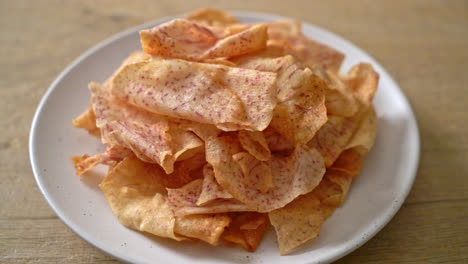 Chips-De-Taro-Crujientes---Taro-Frito-O-Al-Horno-En-Rodajas