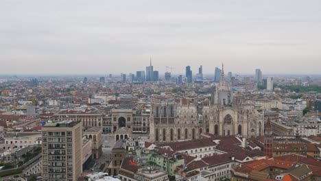 empty city of milan from above