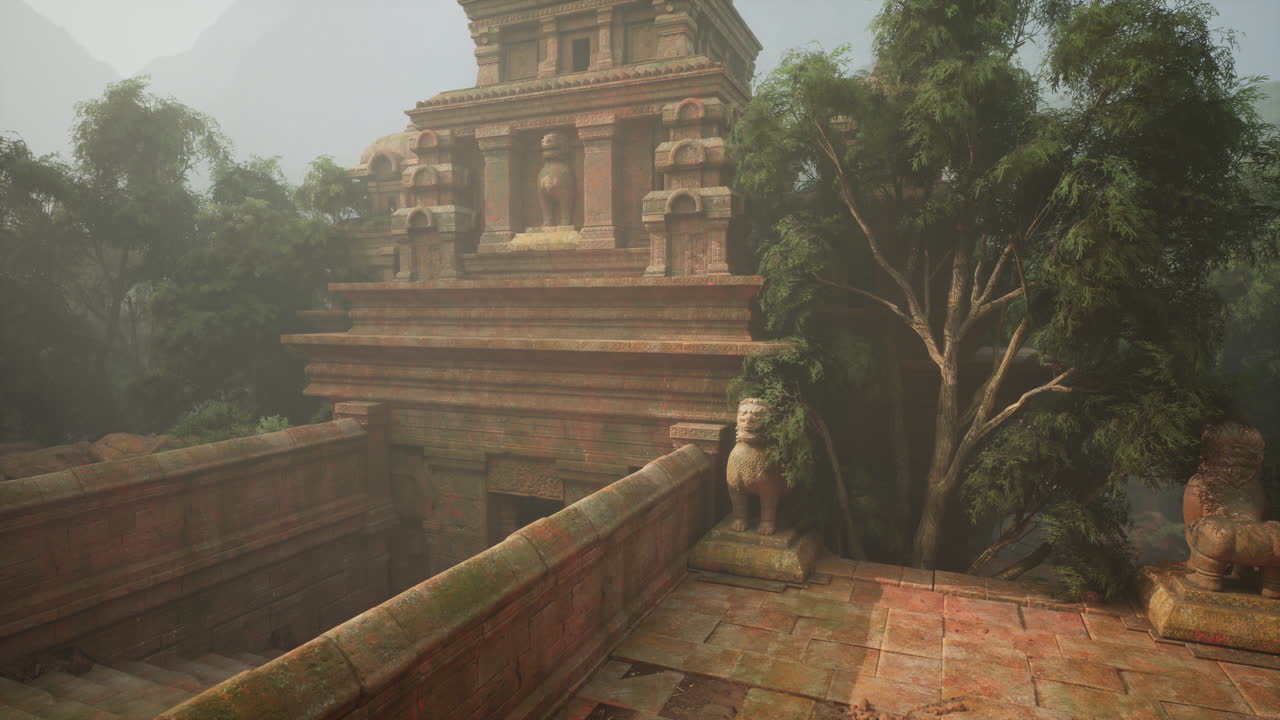 antiguo templo maya escondido en la jungla