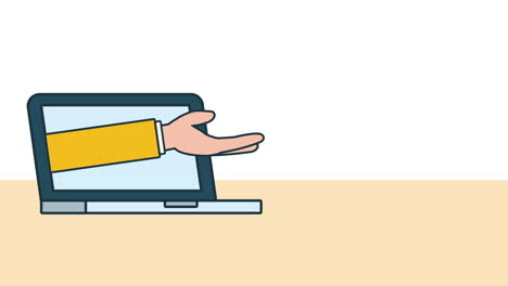 dispositivo de computadora portátil con correo electrónico en sobre