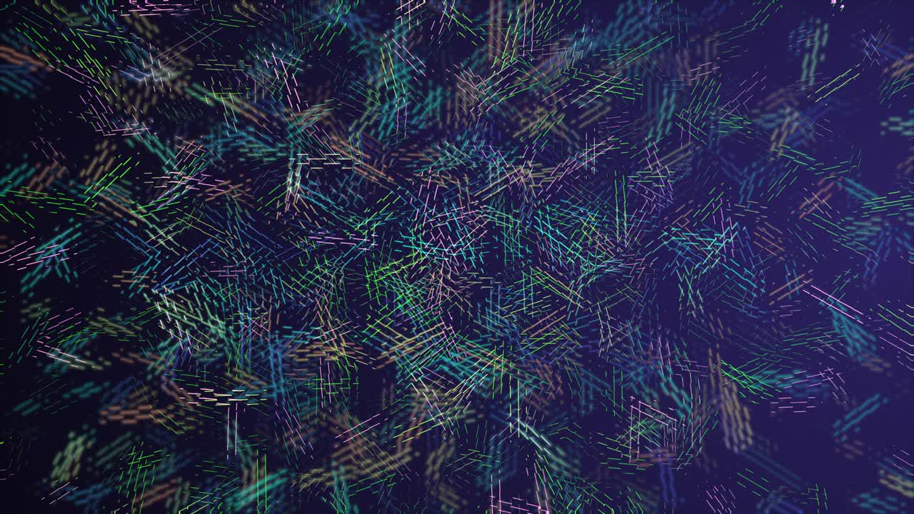 las líneas fluorescentes y coloridas se entrelazan en un tejido resplandeciente abstracto.