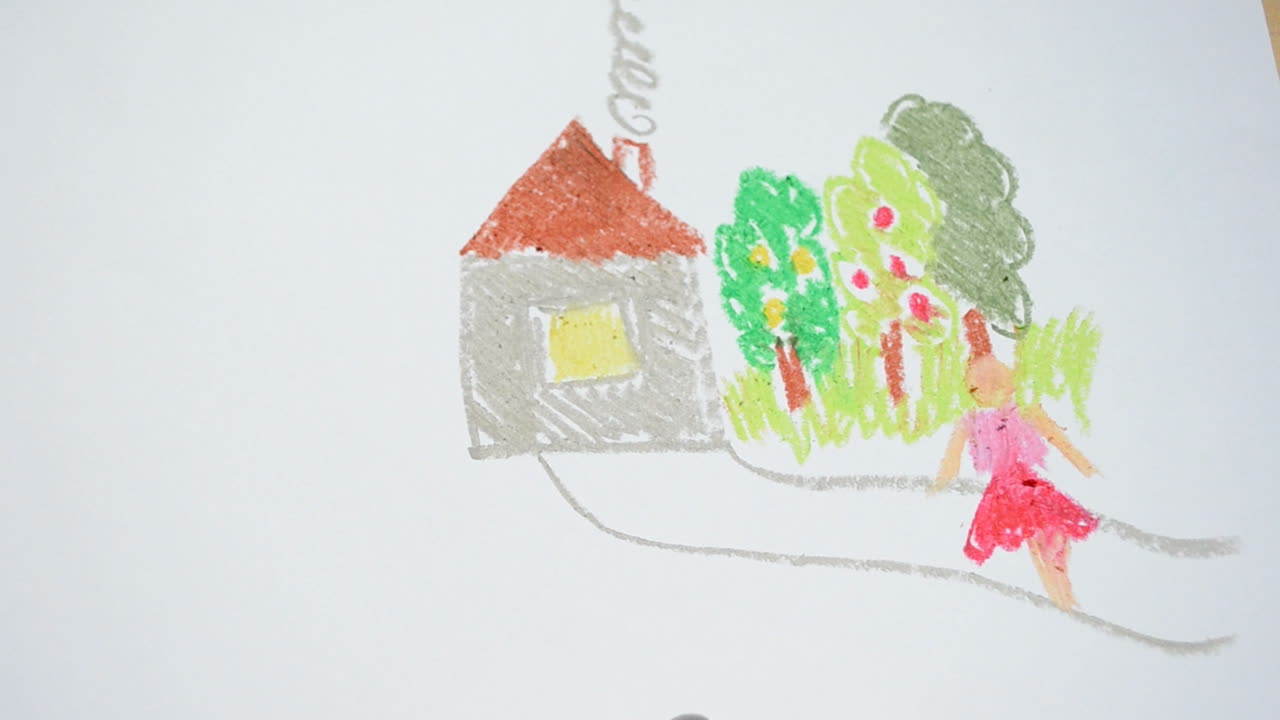 家を描く。描画プロセス