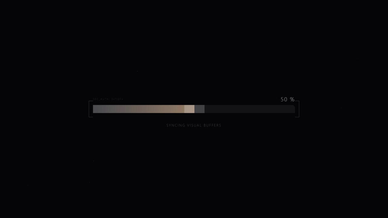 Digital Loading Progress Bar with Futuristic Interface Text