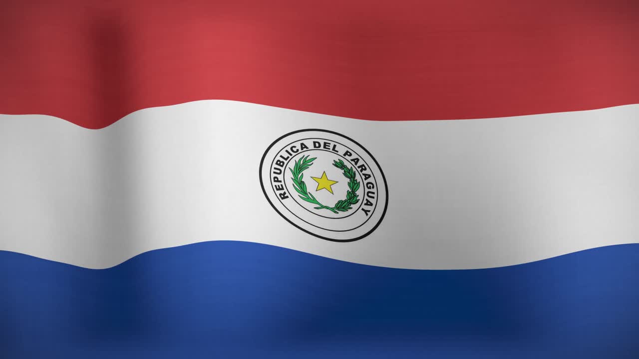Animazione della bandiera sventolante del Paraguay