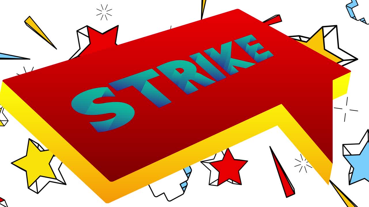 3d 스피치 버블에서 단어 스트라이크