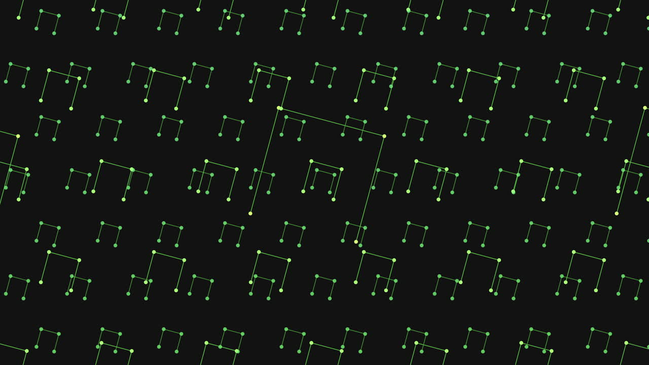 기하학적 격자 복잡한 검은색과 녹색 삼각형과 사각형 패턴