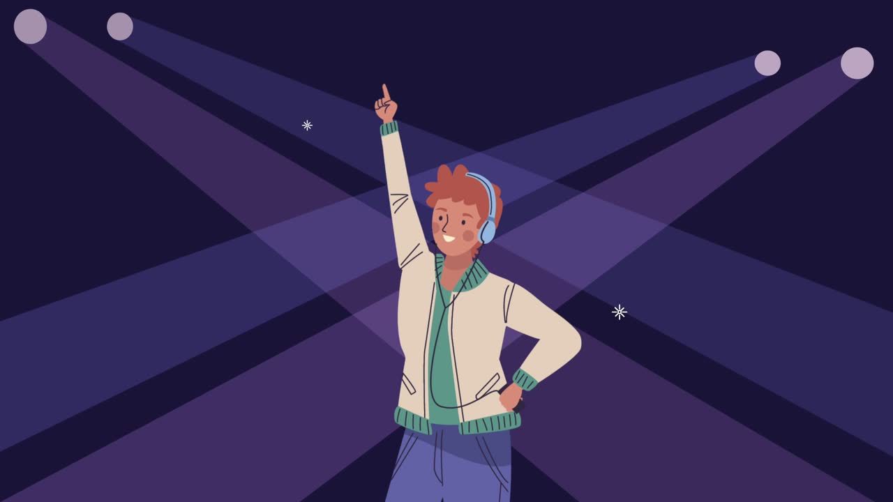 hombre bailando en un club nocturno