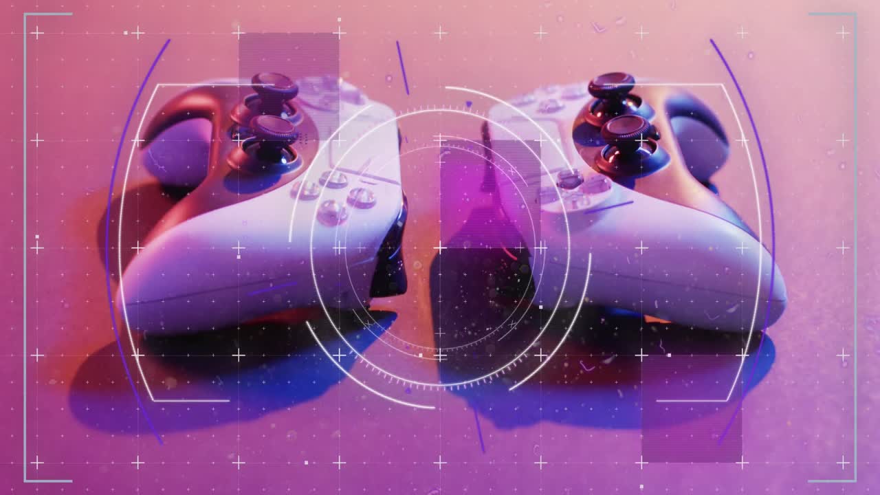 animación del alcance y procesamiento de datos a través de pads de videojuegos