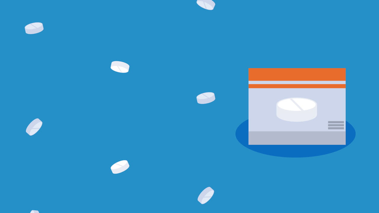 약, 마약, 의료 패턴 애니메이션