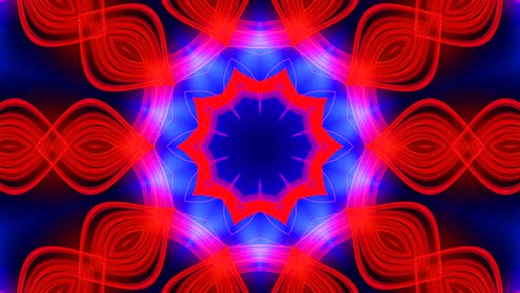 hermoso caleidoscopio abstracto que brilla, una luz radiante que regula los movimientos sutiles