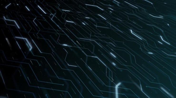 4K high technology seamless loop of the futuristic circuit board.