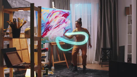 painter using mixed reality concept