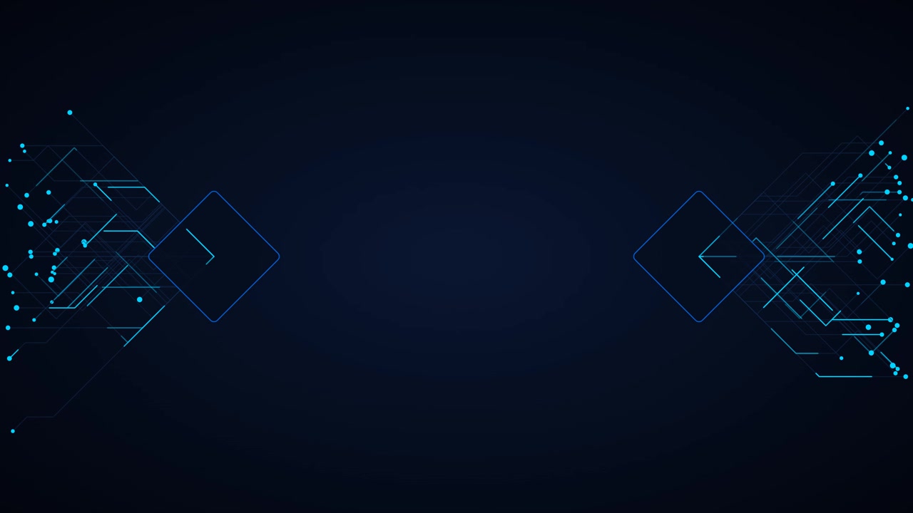 Abstract Digital Network Connection with Glowing Blue Lines and Nodes