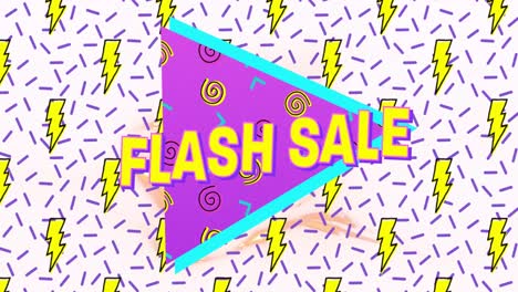 Flash-Sale-Text-Auf-Violettem-Banner-Vor-Thunderbolt-Symbolen-In-Nahtlosem-Muster-Auf-Weißem-Hintergrund