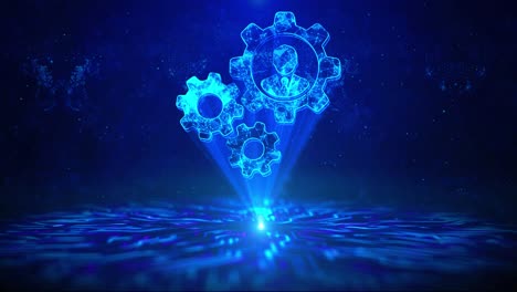 automation text with hud rotation digital technology interface sci fi hologram cyberspace iot