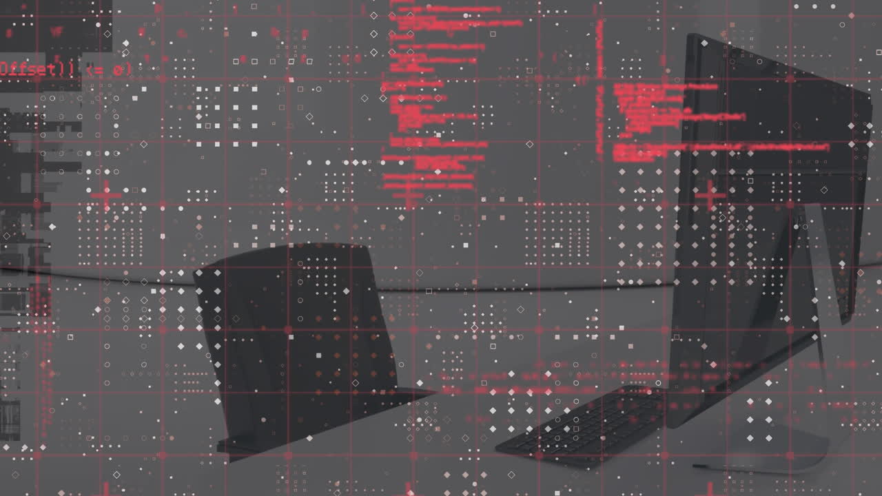 animación del procesamiento de datos y la oficina sobre las formas