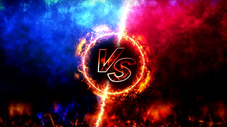 Versus Fight Background, VS on Fire, Loop Animation,
