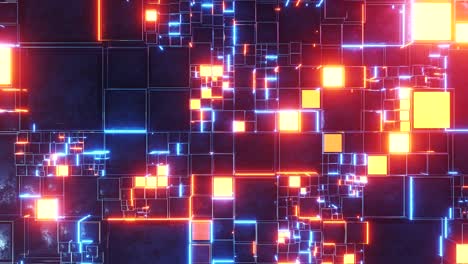 colorful cubes and squares background. infinitely looped animation