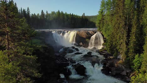 ristafallet waterfall in the western part of jamtland is listed as one of the most beautiful waterfalls in sweden.