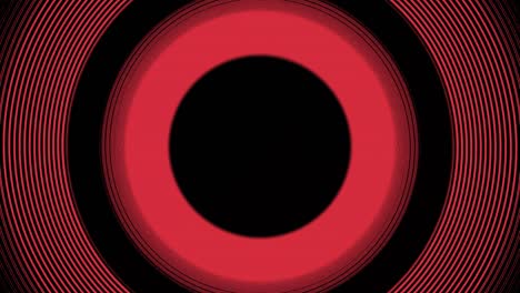 círculo de anillos de objetivo en expansión rojo