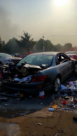 escena de un accidente automovilístico