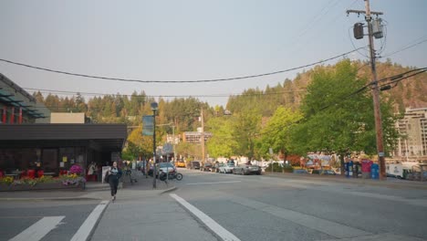 horseshoe bay downtown shops in slow motion