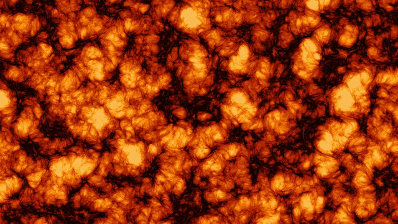 Bright, looping fire and lava animation. top view.