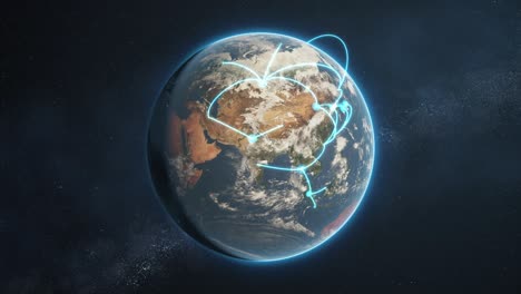 bucle de red global - versión de la tierra del día azul