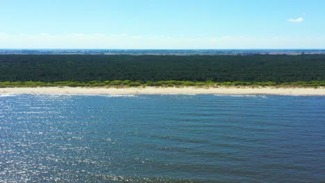 4K Aerial view top view drone move Beautiful topical beach with white sand